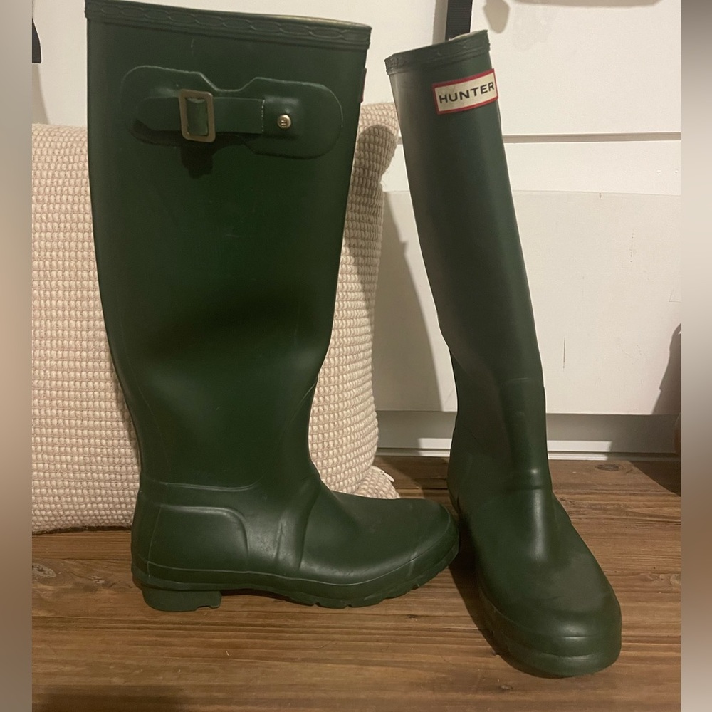 HUNTER Rain Boots Tall Green